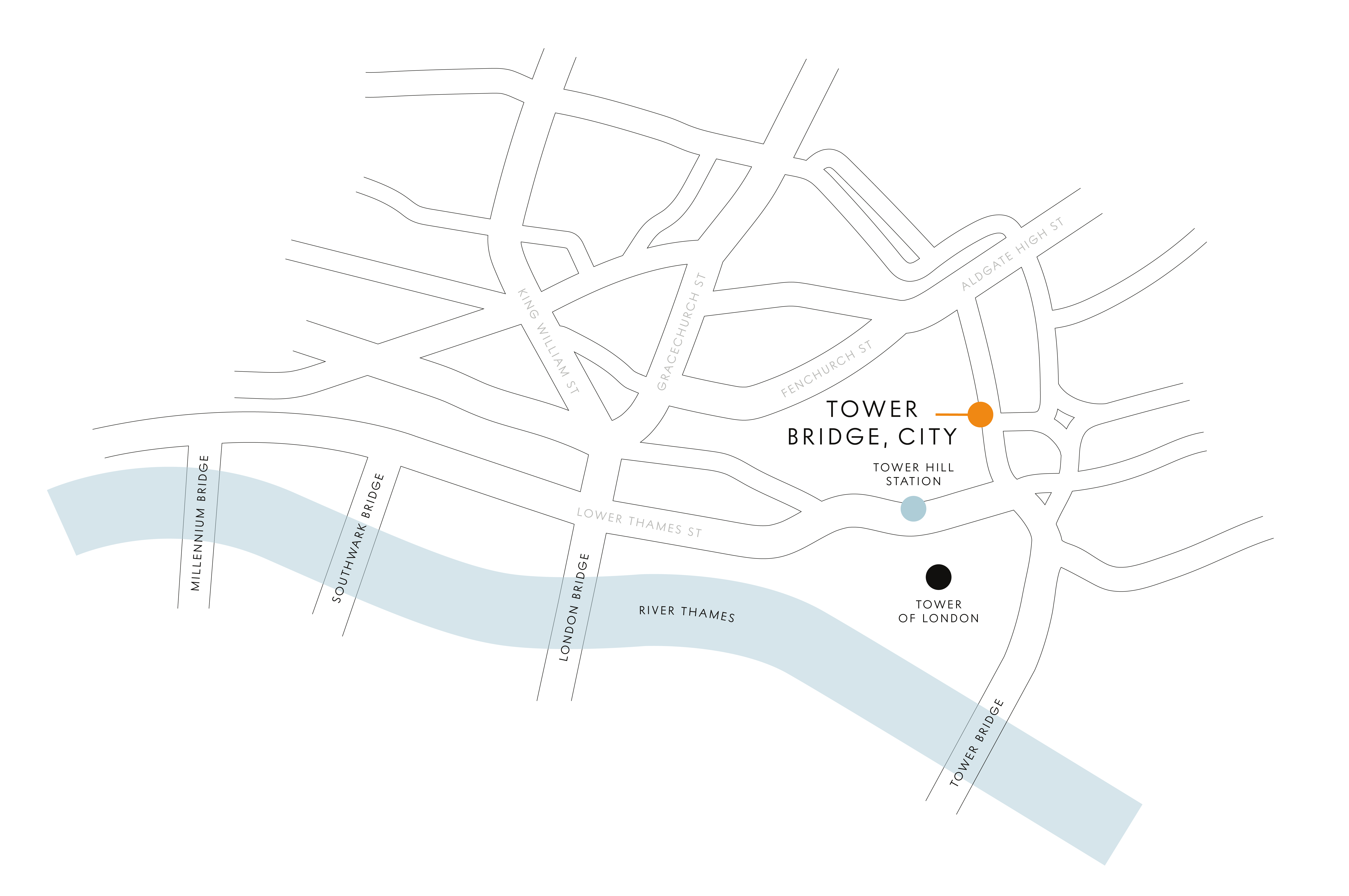 Tower Bridge, City Map