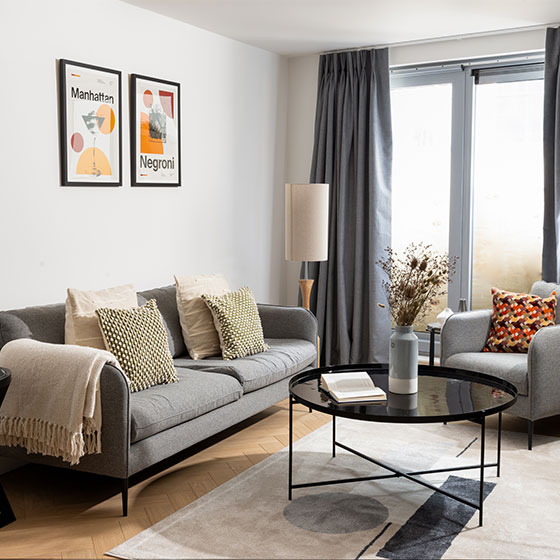 spacious living room
